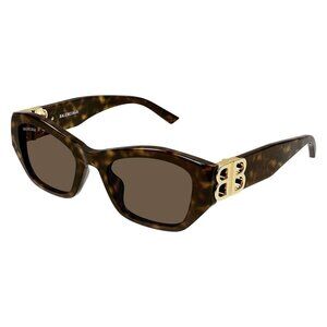 New BALENCIAGA Everyday Havana Square BB0311SK 002 Sunglasses Women
